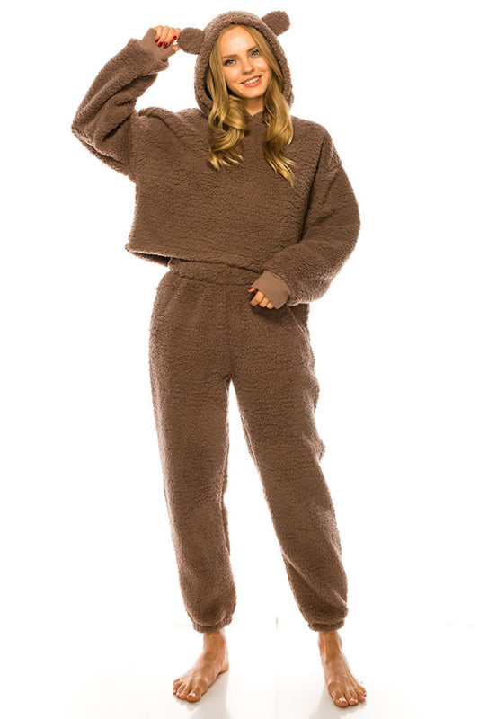 Cute Brown Teddy Bear Pajama Set