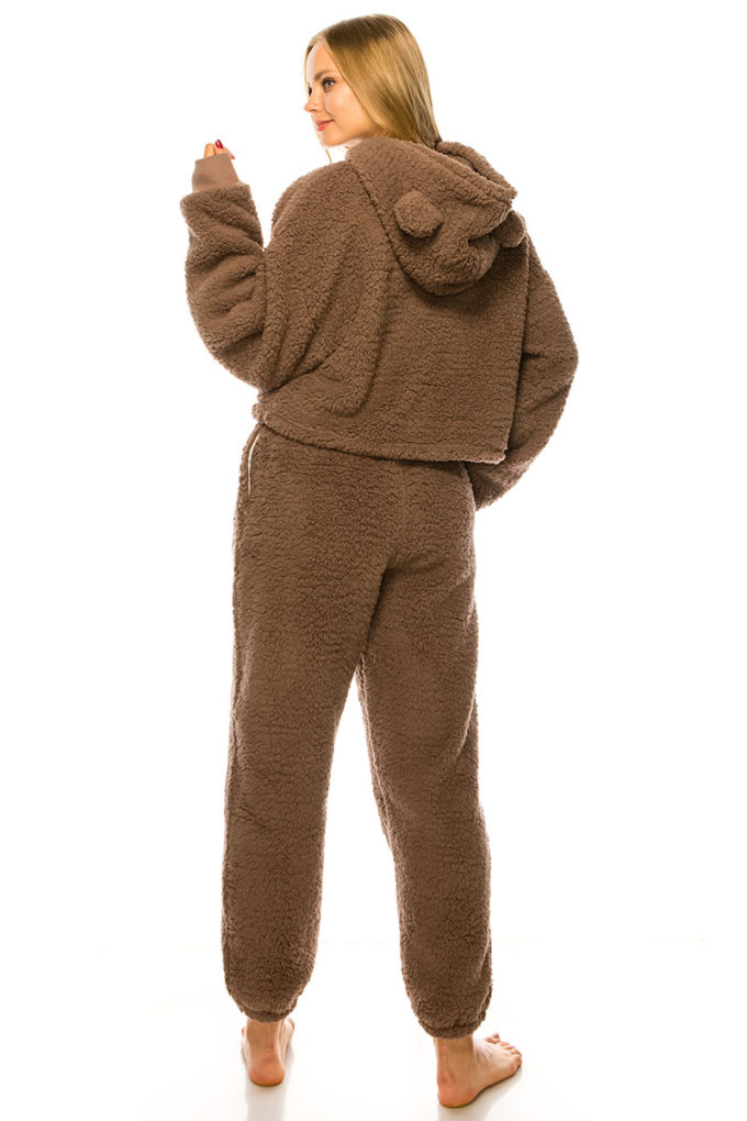 Cute Brown Teddy Bear Pajama Set