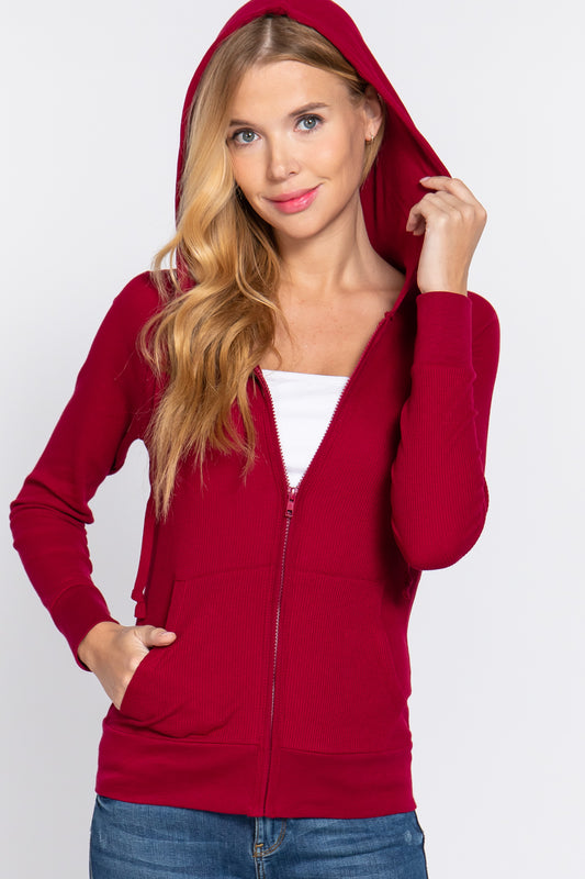 Thermal Hoodie Jacket - Red